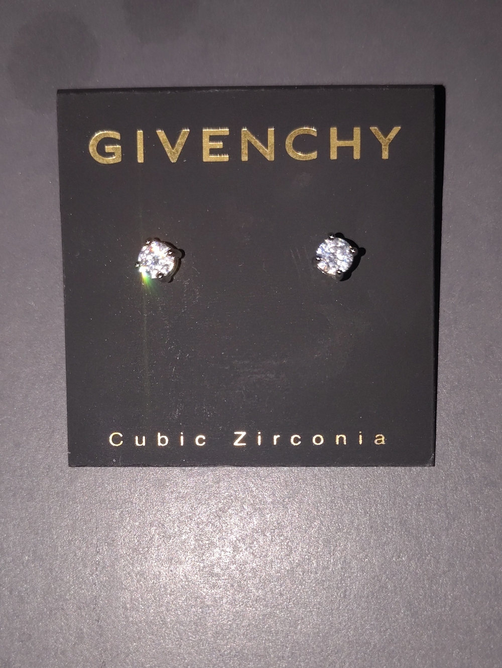Givenchy Crystal Stud Earrings in Clear Sparkle
